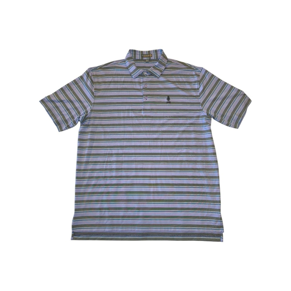 Peter Millar Polo Shirt XL Stone Harbor Golf Club Striped Performance